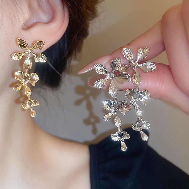 Drop Flower Earring Alloy