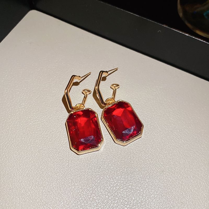 Pendant / Necklace Drop Rhinestone Hoop Earring