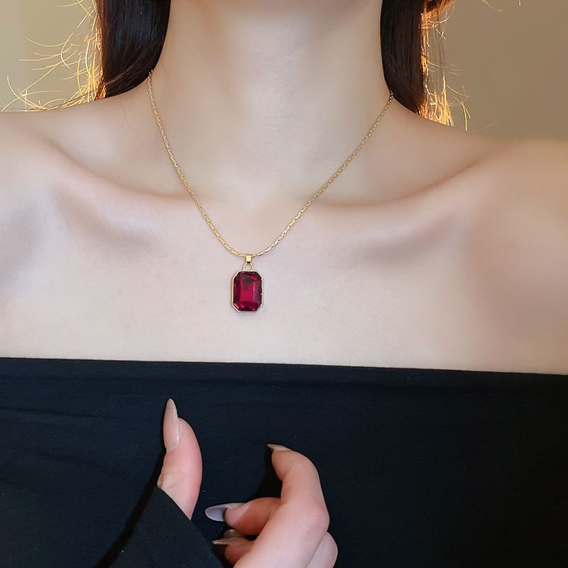 Pendant / Necklace Drop Rhinestone Hoop Earring