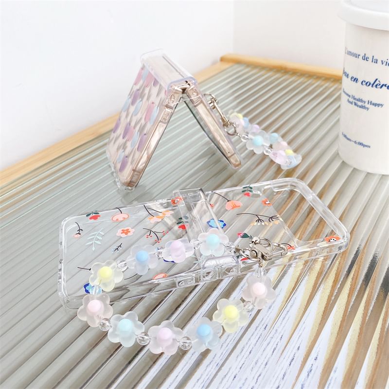 Floral / Heart Phone Case / Charm / Strap / Set