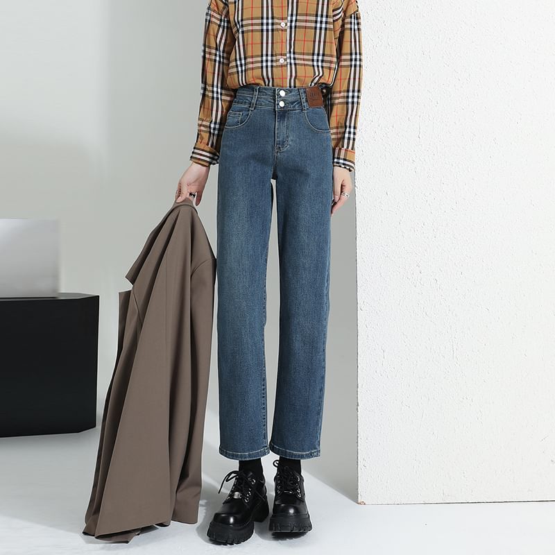 Designs) Jeans High Leg Straight (Various Waist Washed