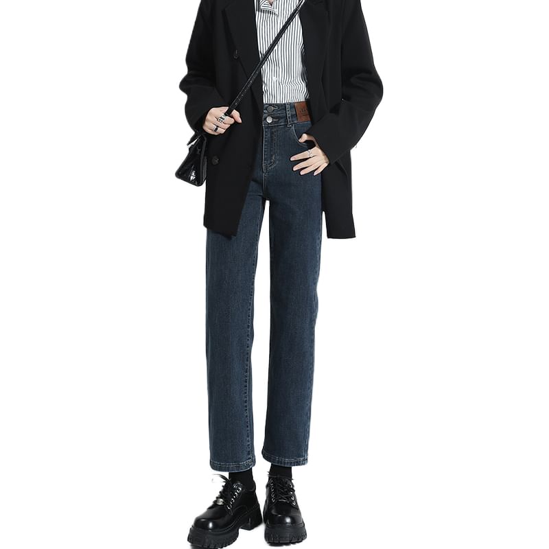 Designs) Jeans High Leg Straight (Various Waist Washed