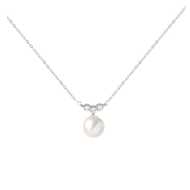 Pendant Pearl Star Necklace Faux Rhinestone /