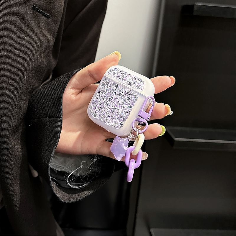 with Sequined (Various Earphone Designs) Case / AirPods Skin Charm Pro