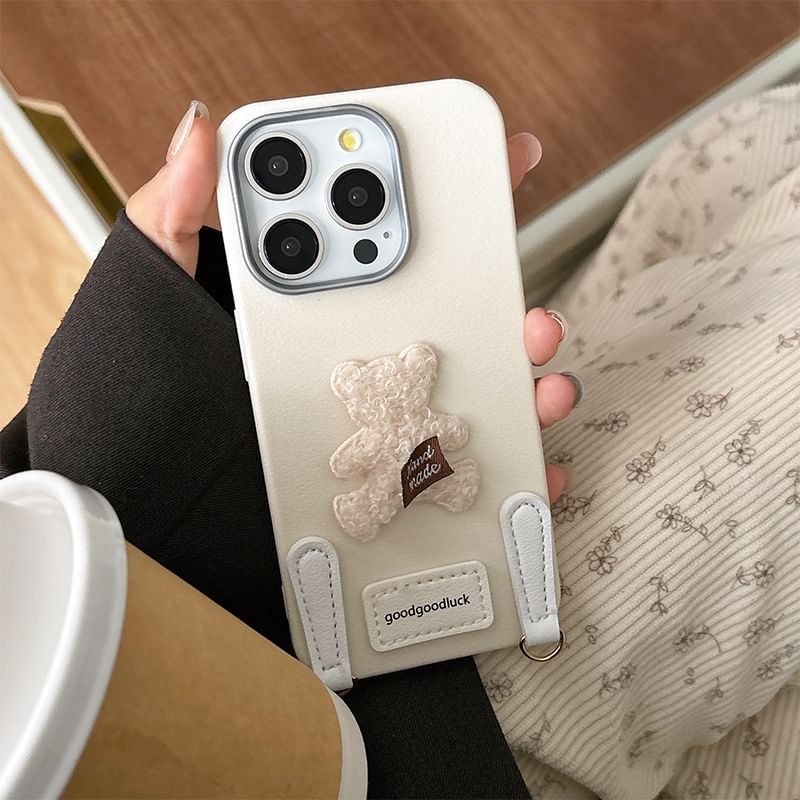 Bear Phone with Case Strap Applique