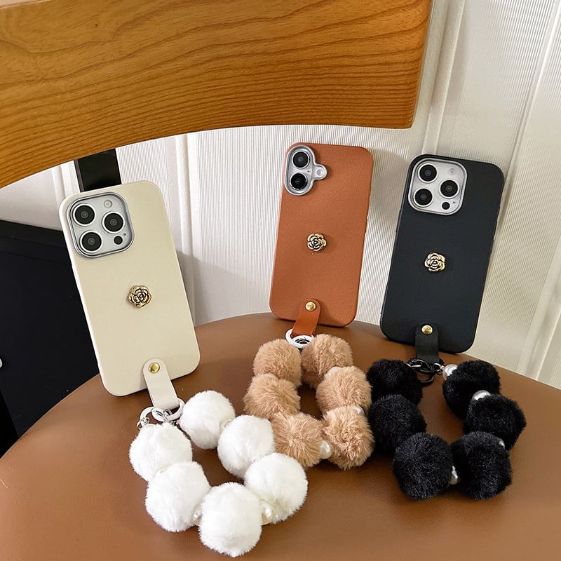 Floral Phone with Case Strap