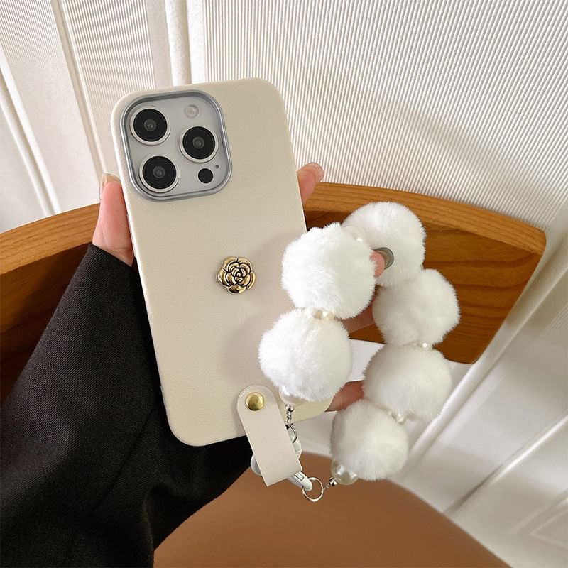 Floral Phone with Case Strap