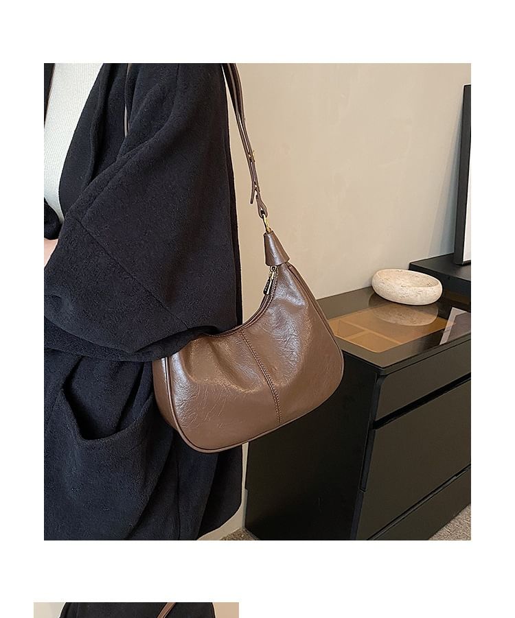 Bag Plain Faux Crossbody Leather