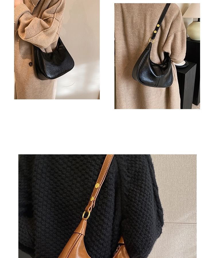 Bag Plain Faux Crossbody Leather