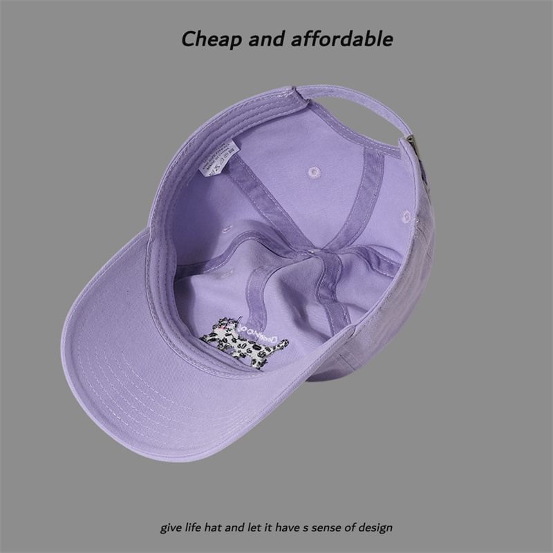 Baseball Cap Cat Embroidered