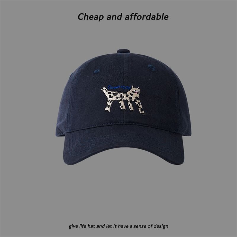 Baseball Cap Cat Embroidered