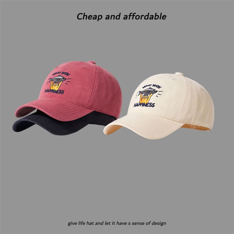 Cat Baseball Cap Embroidered