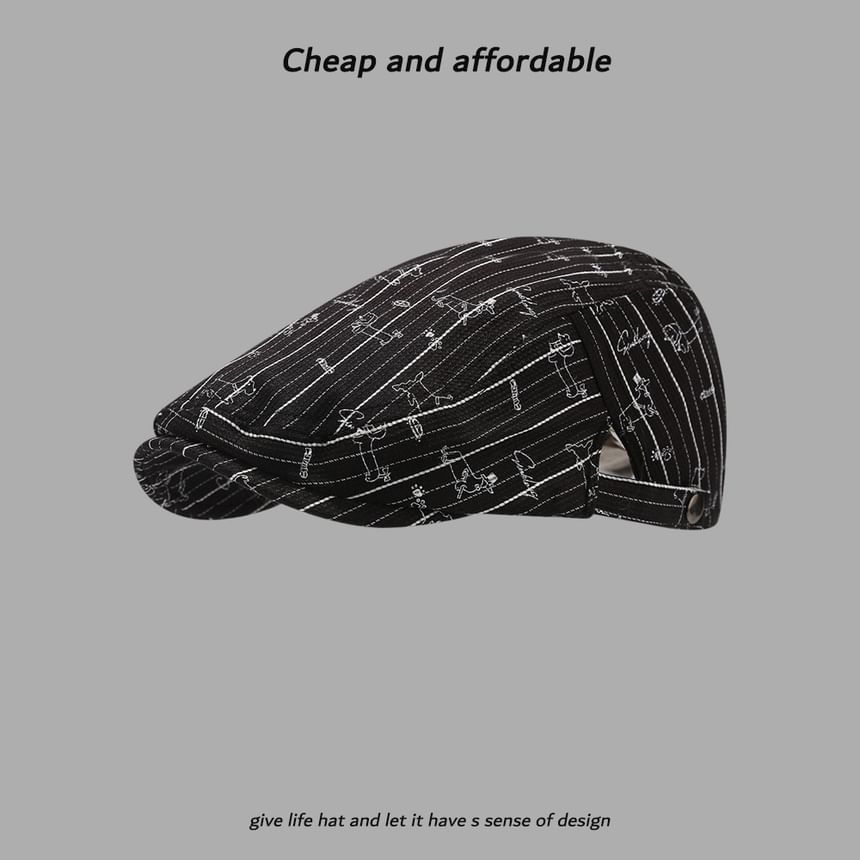 Newsboy Cap Print Dog