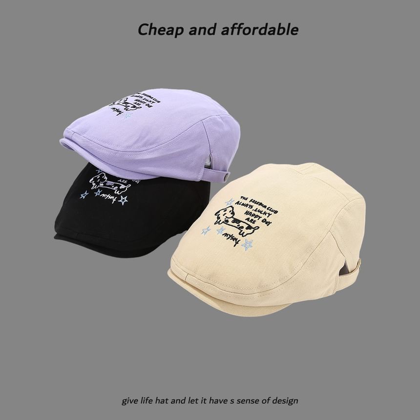 Newsboy Embroidery Cartoon Hat