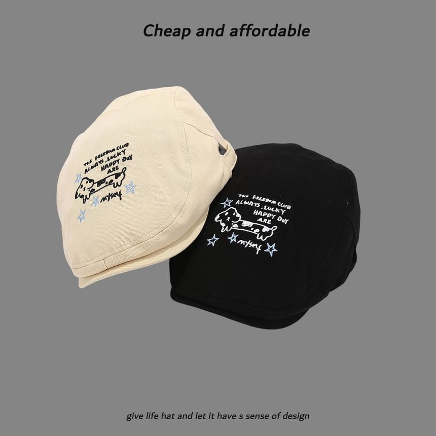 Newsboy Embroidery Cartoon Hat