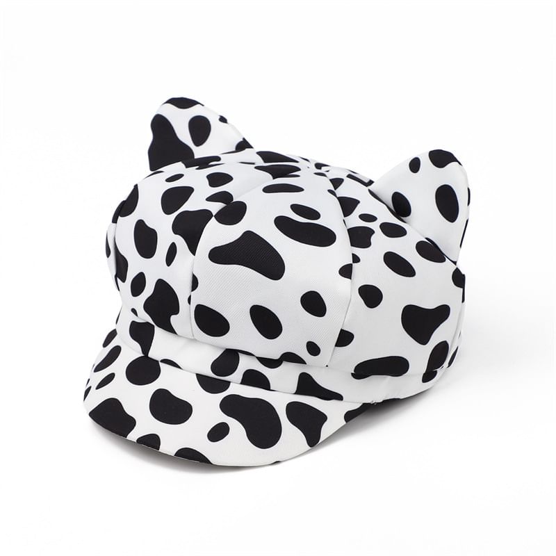 Cap Cat Newsboy Ear Patterned