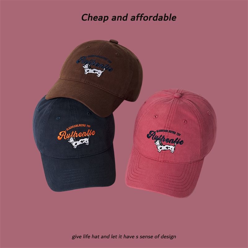 Cap Baseball Embroidered Dog