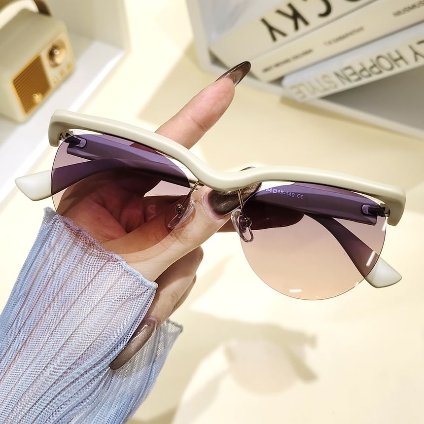 Browline Rimless Sunglasses