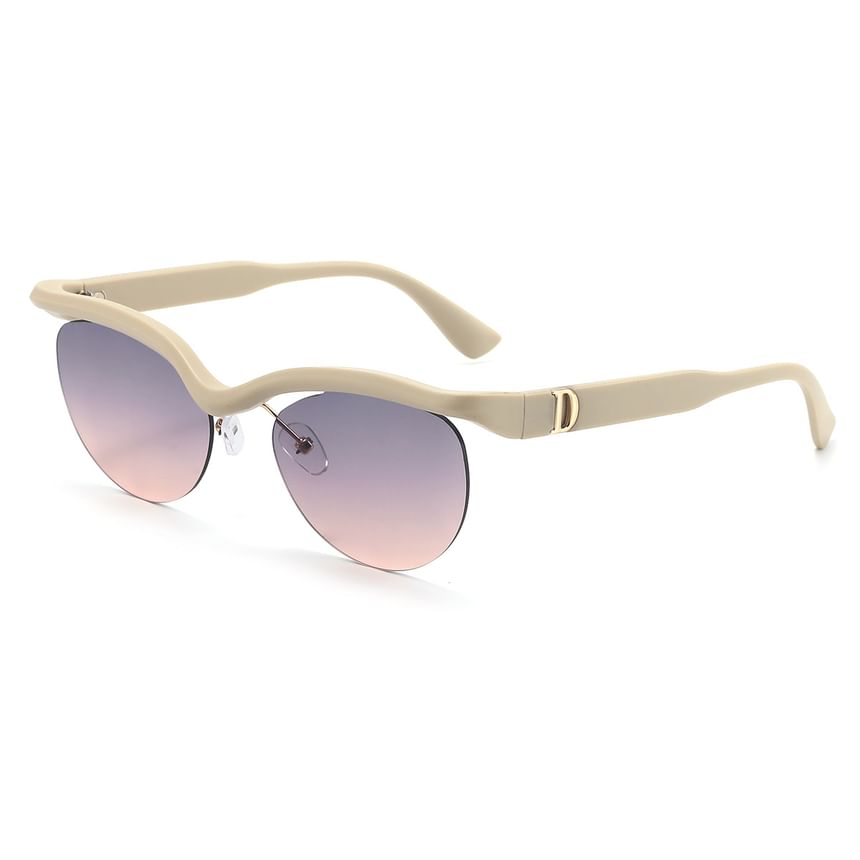 Browline Rimless Sunglasses