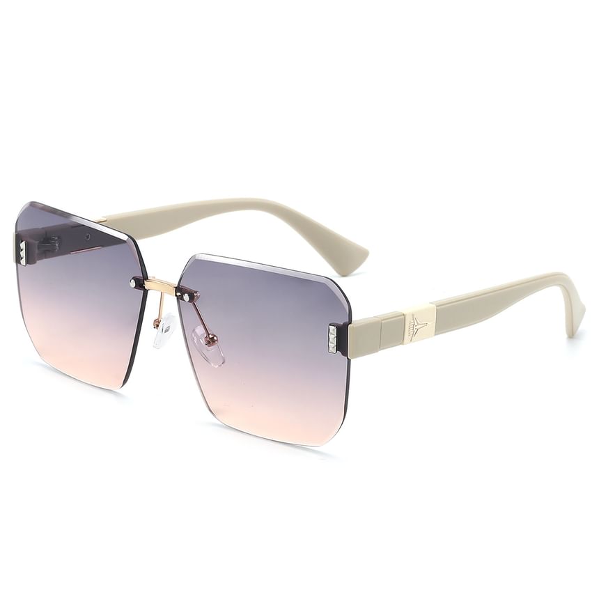 Sunglasses Geometric Oversized Rimless