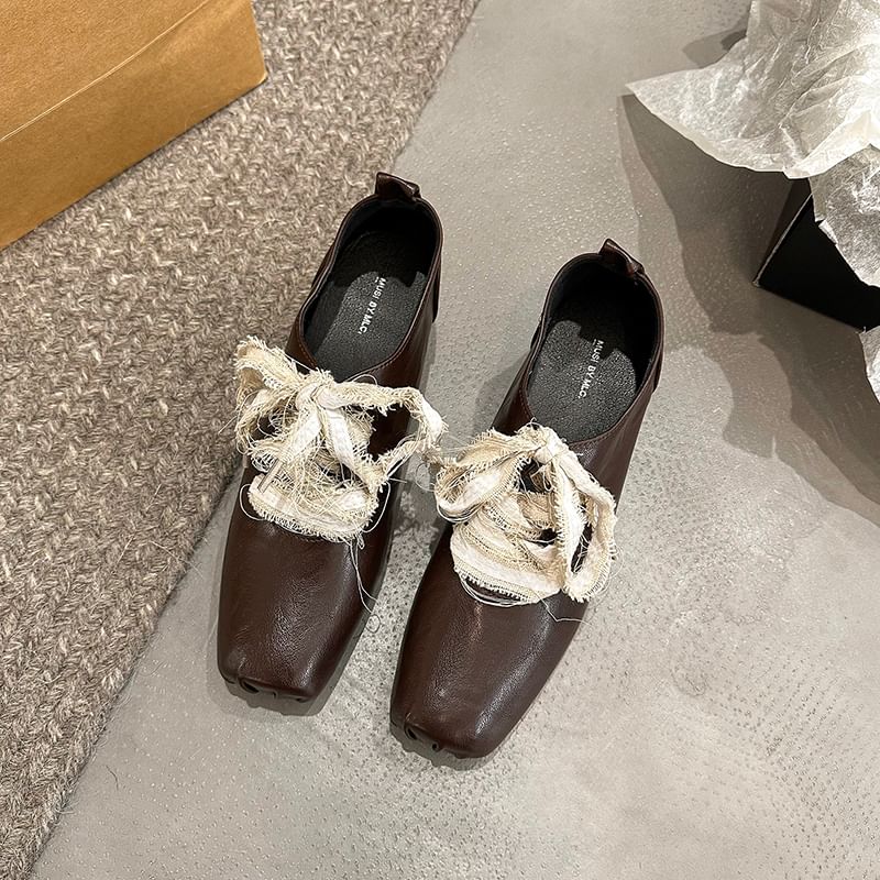 Lace-Ups Block Plain Heel