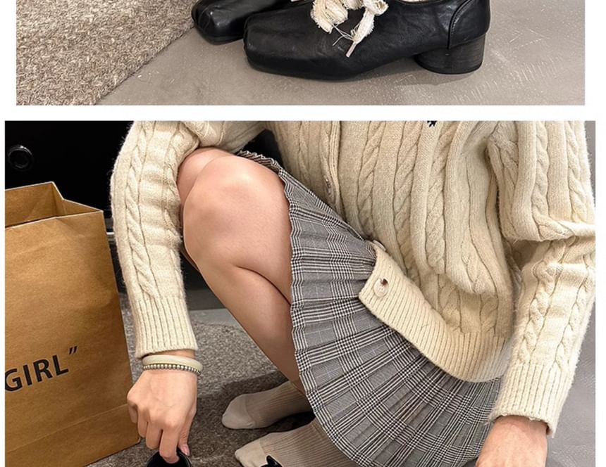 Lace-Ups Block Plain Heel