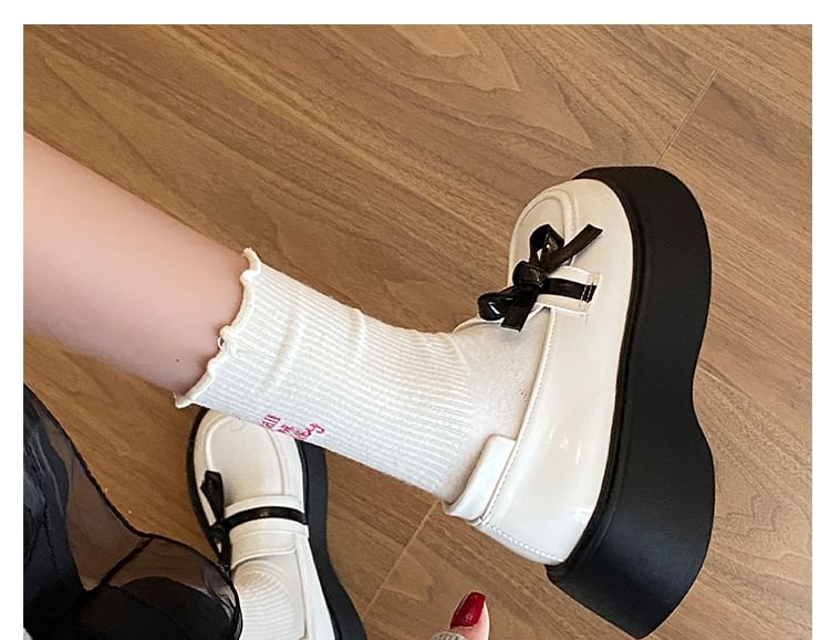 Loafers Bow Detail Platform
