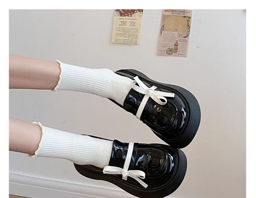 Loafers Bow Detail Platform