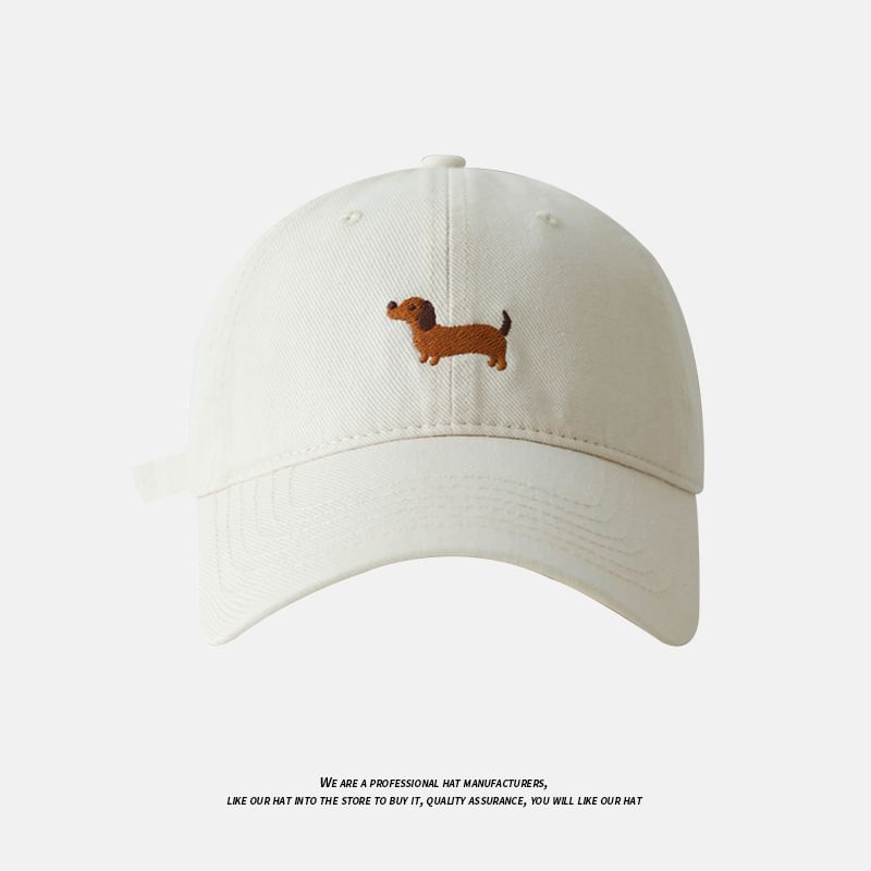 Embroidered Dog Baseball Cap