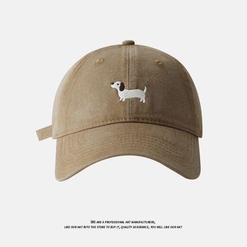 Embroidered Dog Baseball Cap