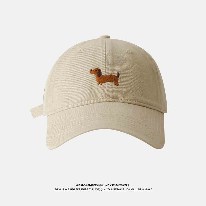 Embroidered Dog Baseball Cap