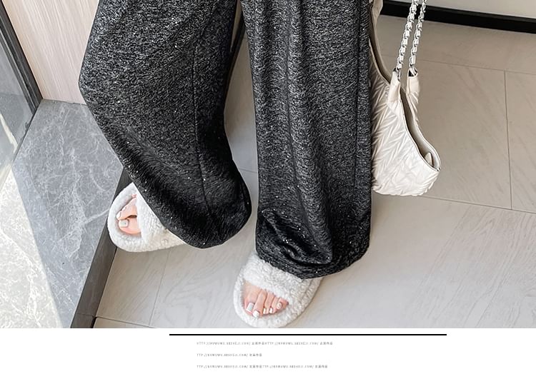 Leg Designs) Waist Melange Wide (Various Drawstring Pants