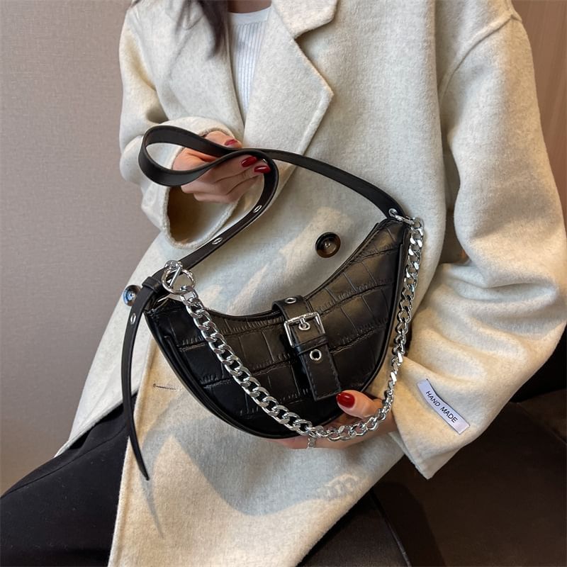 Print Bag Buckled Hobo Animal