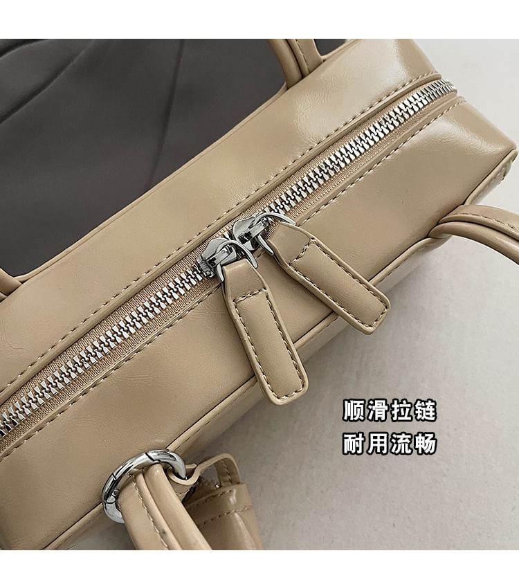 Faux Bag Leather Box Shoulder