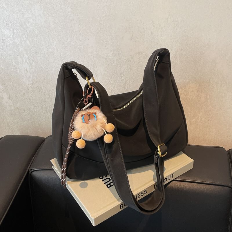 Plain Bag Faux Shoulder Leather