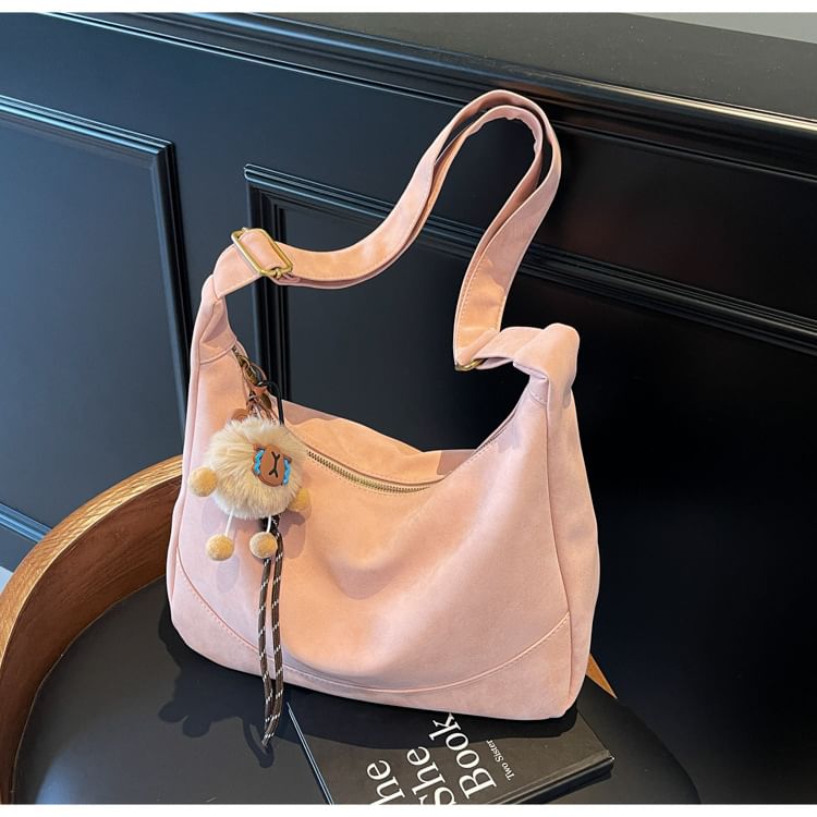 Plain Bag Faux Shoulder Leather