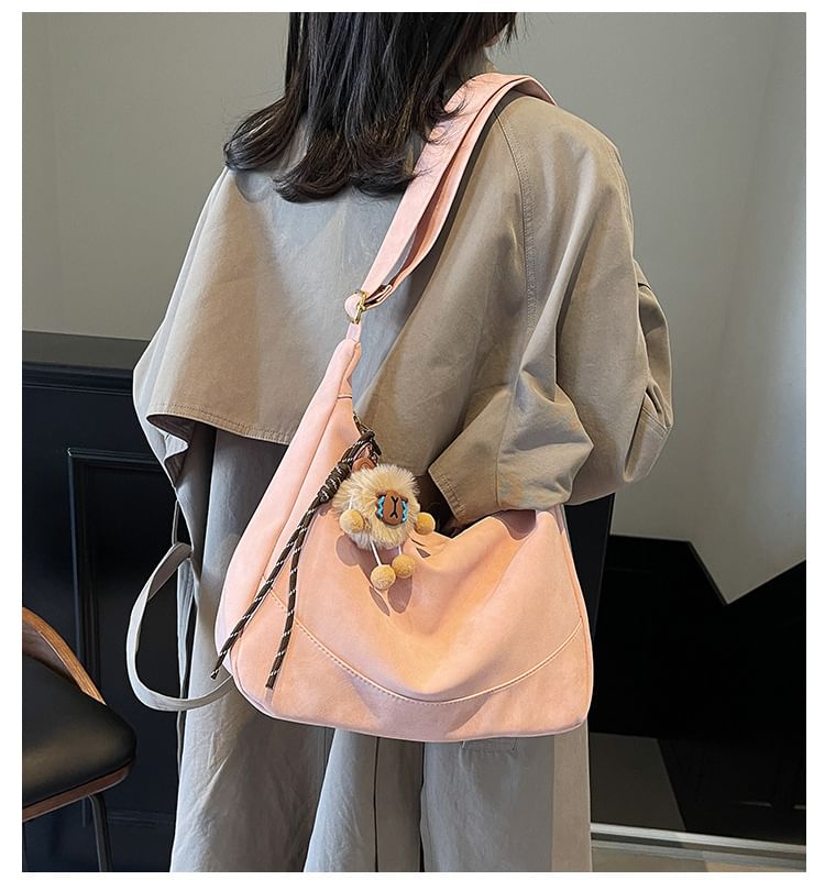 Plain Bag Faux Shoulder Leather