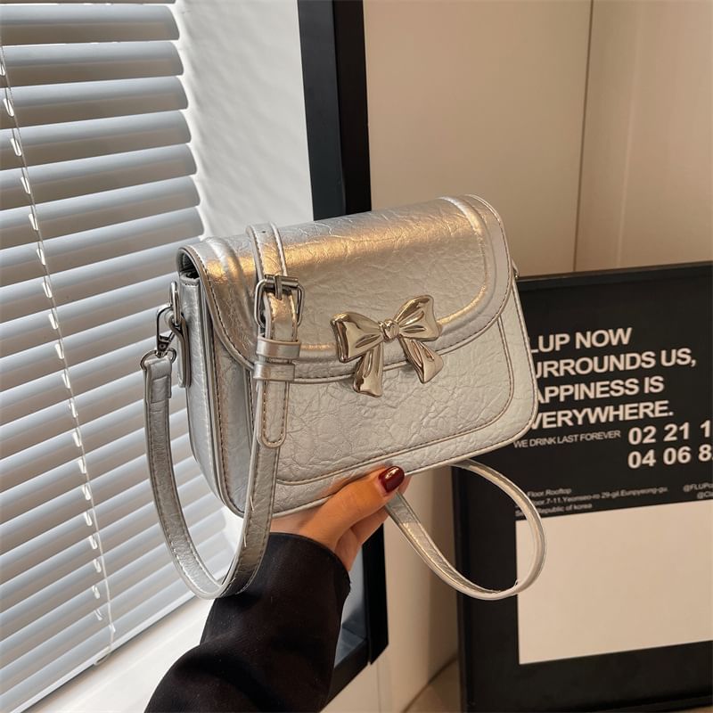Bag Flap Accent Bow Crossbody
