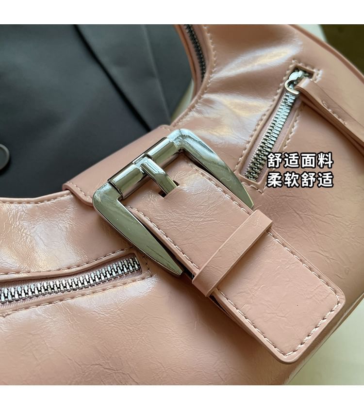 Shoulder Bag Bucked Leather Faux