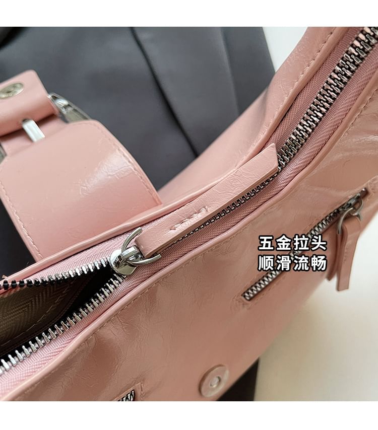 Shoulder Bag Bucked Leather Faux