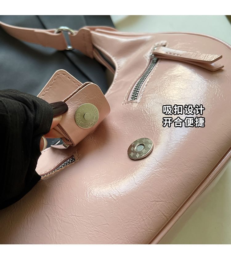 Shoulder Bag Bucked Leather Faux