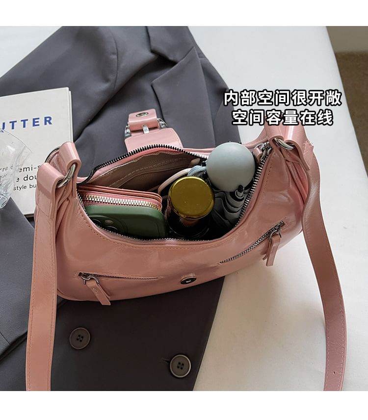 Shoulder Bag Bucked Leather Faux