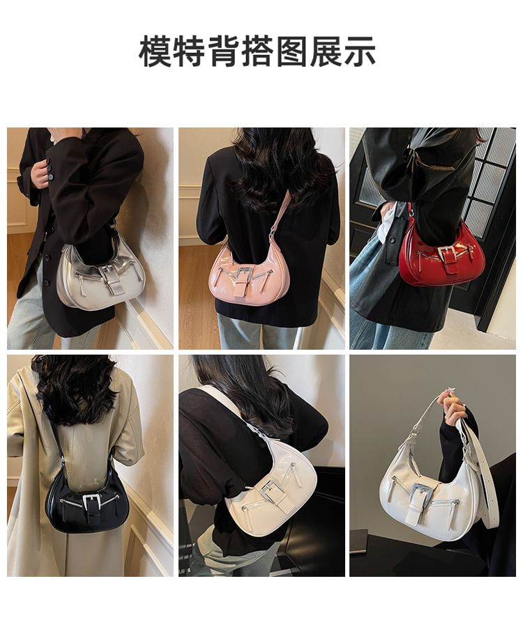 Shoulder Bag Bucked Leather Faux