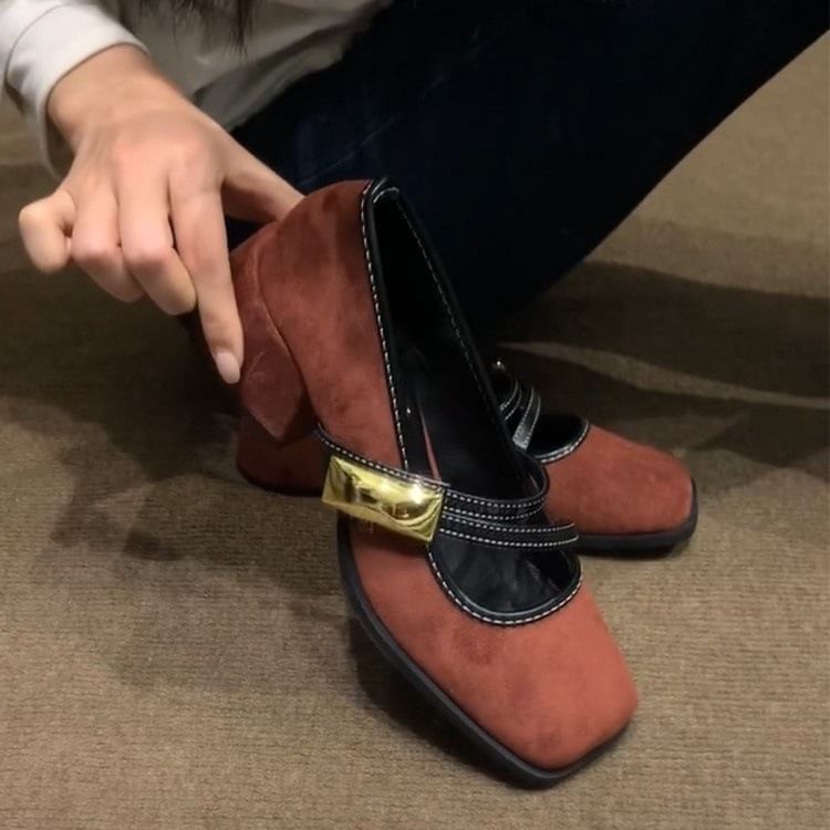 Heel Shoes Jane Chunky Mary