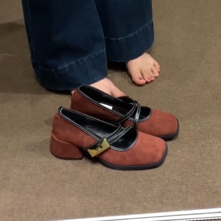 Heel Shoes Jane Chunky Mary