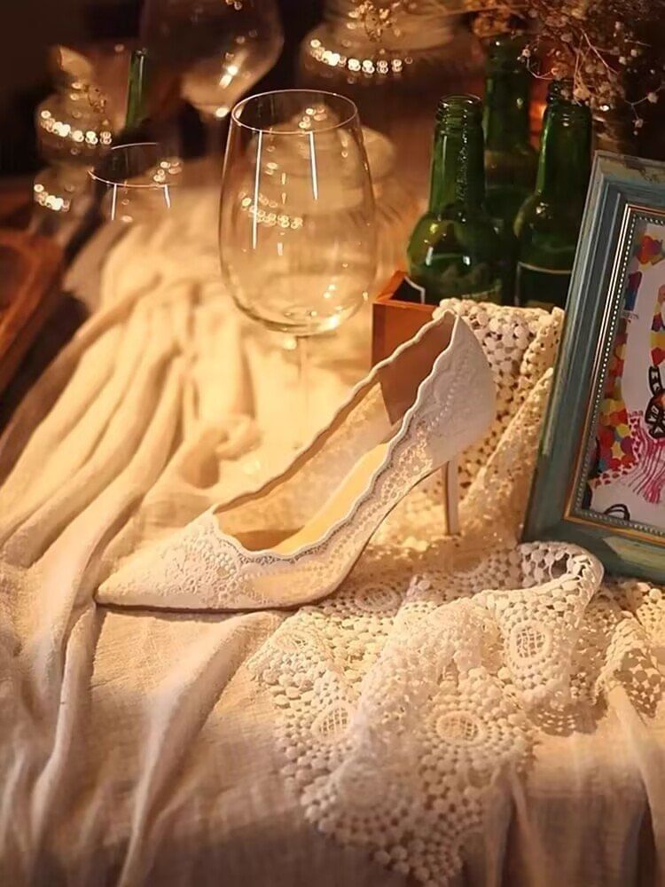 Lace Pumps Stiletto Heel