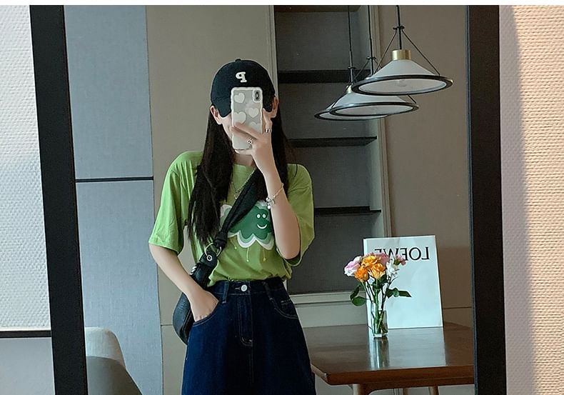 Denim High Waist Shorts Plain