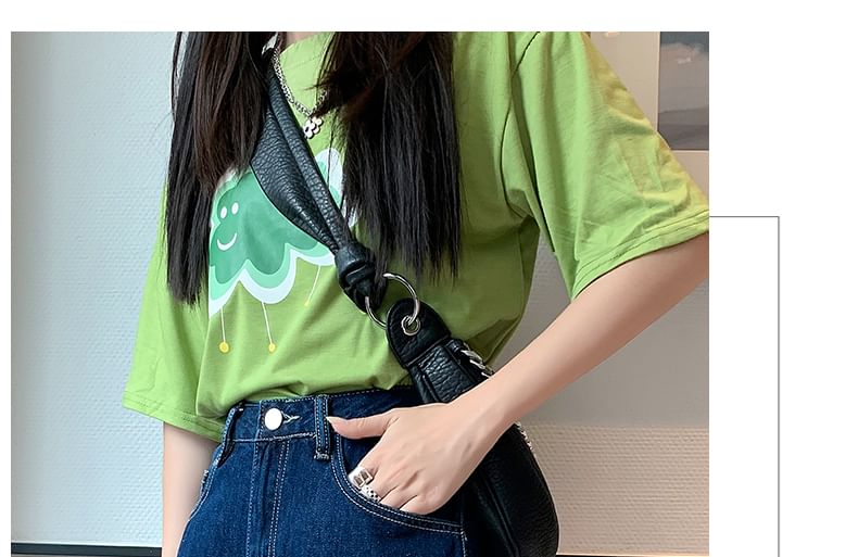 Denim High Waist Shorts Plain