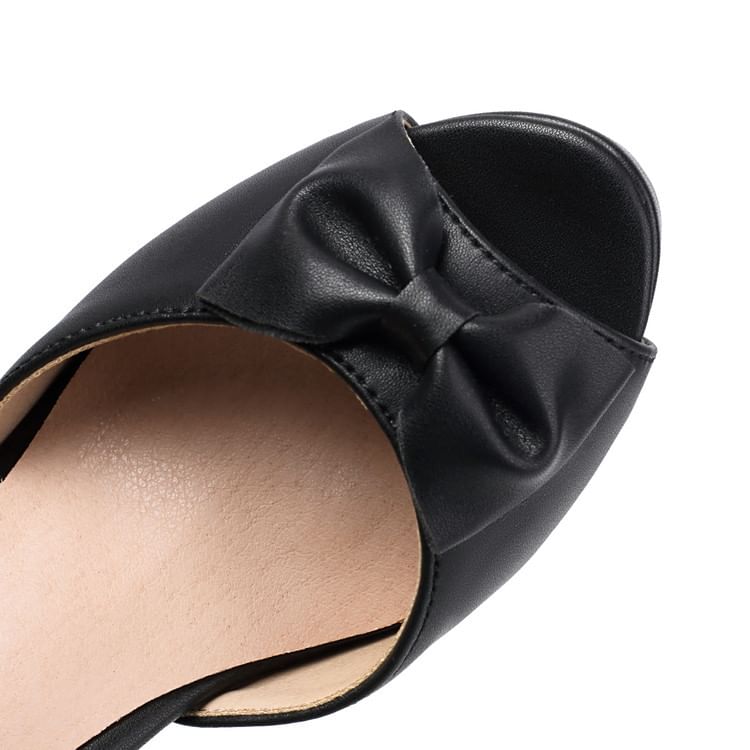 Bow Detail Heel Sandals High