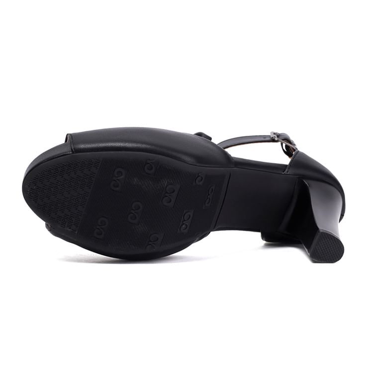 Bow Detail Heel Sandals High